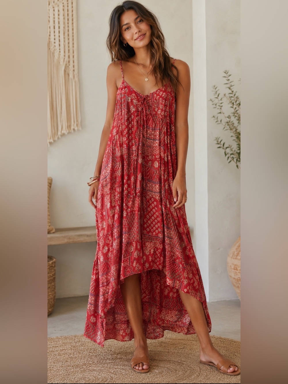 lovestitch Red Paisley Maxi Dress - Picture 9 of 9
